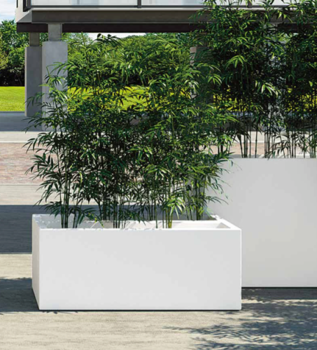 Euro3Plast Kube Khilia cassetta 100x40xH41cm wit met wielen